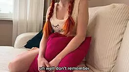 stepdaughter begs stepdad to fuck her tight pussy for experience.