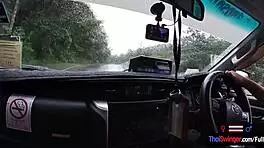 hey, this amateur teen 18+ couple travels and fucks in the thai mountains