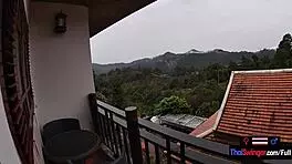 hey, this amateur teen 18+ couple travels and fucks in the thai mountains