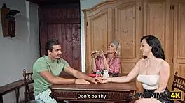 Milf Rides Boyfriend On Kitchen Table