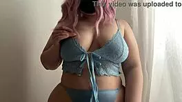 busty girl uses you to cum on her big natural tits