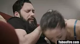 So, you think this hot brunette can handle getting fucked hard by a creep?