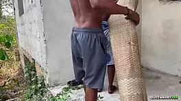 18yo allowed me to fuck her on her grannys old mat outdoor