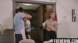 Steve's Stepson's Girlfriend Mistakes Him For Her Boyfriend And Rides Him Hard