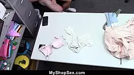 Blonde teen Emma Hix punished for shoplifting in office