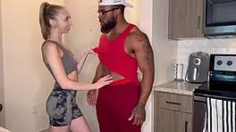 Client fucks trainer Breezy Bri with big black cock