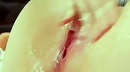 Close-Up Amateur Squirting Wet Pussy with Dildo
