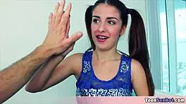 Sally With Her Pigtails Is Too Much To Resist Time For A Nice And Rough Stepsister Fuck