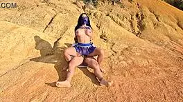 Egyptian Goddess Loves To Be Fucked By Big Cocks In The Desert!