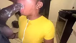 my stepsister thot sucks monster cock in doggystyle. wet handjob and face fucking with ebony slut spreading.