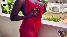 Early Morning OUTDOOR BOOB TIT FUCK With MASTURBATING And SQUIRTING In Lingerie