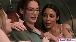 Redhead Milf Enjoys Group Sex With Teen And BFFs In Lingerie And Oral Play