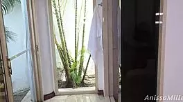 Hot shower with dirty stepsister Anissa Miller, getting wet inside and out