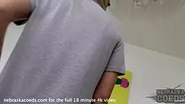 Brand new 18yo alyssa nervous casting couch interview