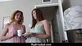 Lucky Stepdad Enjoys Fucking Two Stepdaughters
