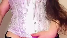 hey, check out this curvy mexican milf masturbating in see-through outfit for fun