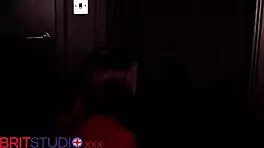 Student Sucks Cock Deepthroat At Gloryhole In Nylon Lingerie Fetish