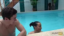 Hunt4k wild sex in private pool!
