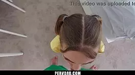 Stepdad Fucks Stepdaughter In Missionary And Makes Her Swallow His Load