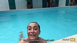 Hunt4k wild sex in private pool!