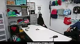 Petite Blonde Teen Shoplifter Delilah Day Caught, Clothes Ripped, Fucked By Officer In Office