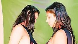 Desi quick fuck in threesome ffm with tight pussy pounding