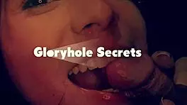 smokin hot small 18+ tittied brunette intensely sucks cock at gloryhole
