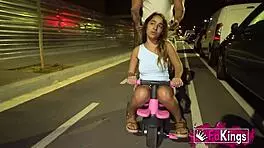 I can't believe mini motomami wants that huge cock thrusting deep inside her petite body outdoors