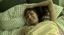 georgia f poses in pink underwear and fingers herself 😍