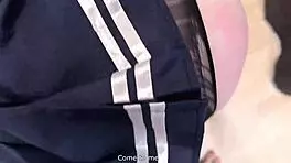 my stepsis is a hot student - spanking big tits rough sex and cum in mouth