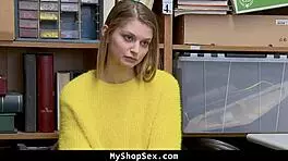 busty blonde teen gets fucked by cop after caught