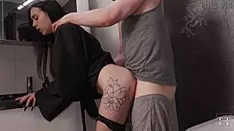 He fucked me from behind but fixed the bathroom sink