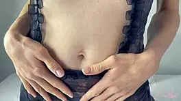 Oily Babe Jerks Off A Big Cock And Gets Cum On Her Tits Pov