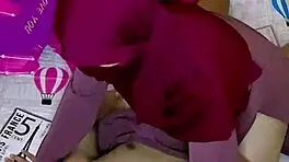 Muslim wife enjoys intimate moment with vibrator