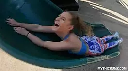 juicy white booty bounces on big white cock