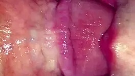 Sloppy POV blowjob closeup with wet pussy