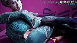 Tattoo Girl Stretches Her Asshole In Solo Anal Play And Fisting As Goth Slut.