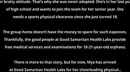 dr tampa's bratty orphan mya in suggestive cheerleading physical.