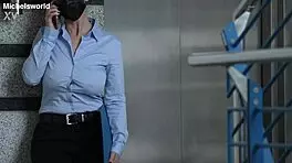 business - slave wife - braless and downblouse in public 😏