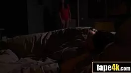 morning wood slides into hot stepsisters tight wet pussy