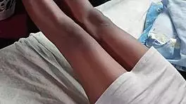 i'm fuckin' this skinny chocolate lady with her hairy beaver moanin' for my big black cock