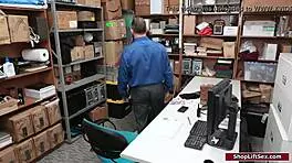 I caught this teen shoplifter in lingerie and gave her oral punishment in the office