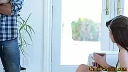 eaten out stepteen rides after fingering