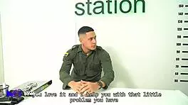 a policeman has rough sex with a brunette whore with a huge ass in prison - max betancur & carla morelli