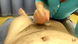 wife asks if you're hot and gives a handjob