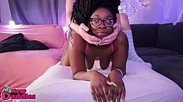 Wow, this black girl gets rough fucked by a white boy in doggystyle 😍