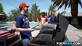 Stepmom Faints in Shock Watching Stepdaughter Fuck Husband and Stepson