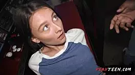 Sneaky blowjob under the table in class - pervteen 18+