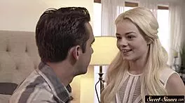 stepsister gets doggystyled and sprayed in taboo storyline