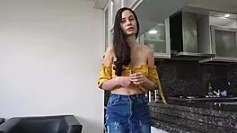 My horny neighbor gets fucked at home in homemade porn